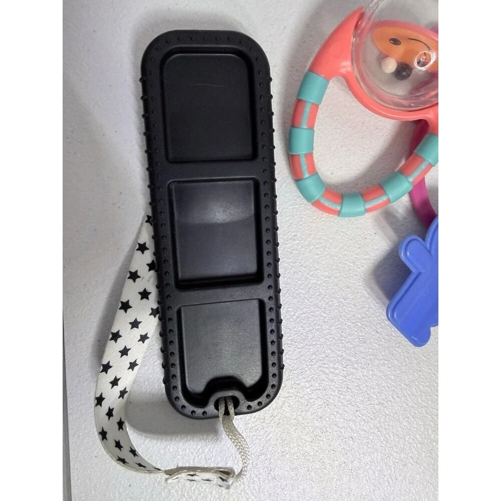 Remote Control, Handhold Happy Face Rattle Bear Baby Keys 3pc Baby Toys 6053